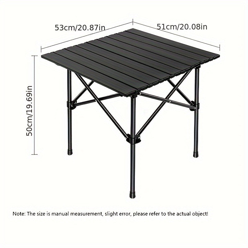 Folding Camping Table with Storage Bag – Large Portable Outdoor Picnic Table for Camping, BBQ, Garden, Backyard & Self-Driving Tours, Lightweight Foldable Car Picnic Table for Family Outdoor Use