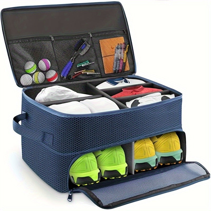 Golf Ball Storage Bag Oxford Fabric – Portable Golf Ball Carrier Pouch with Zipper, Holds 12 Balls, Lightweight Golf Accessories Organizer for Men Women Golfers