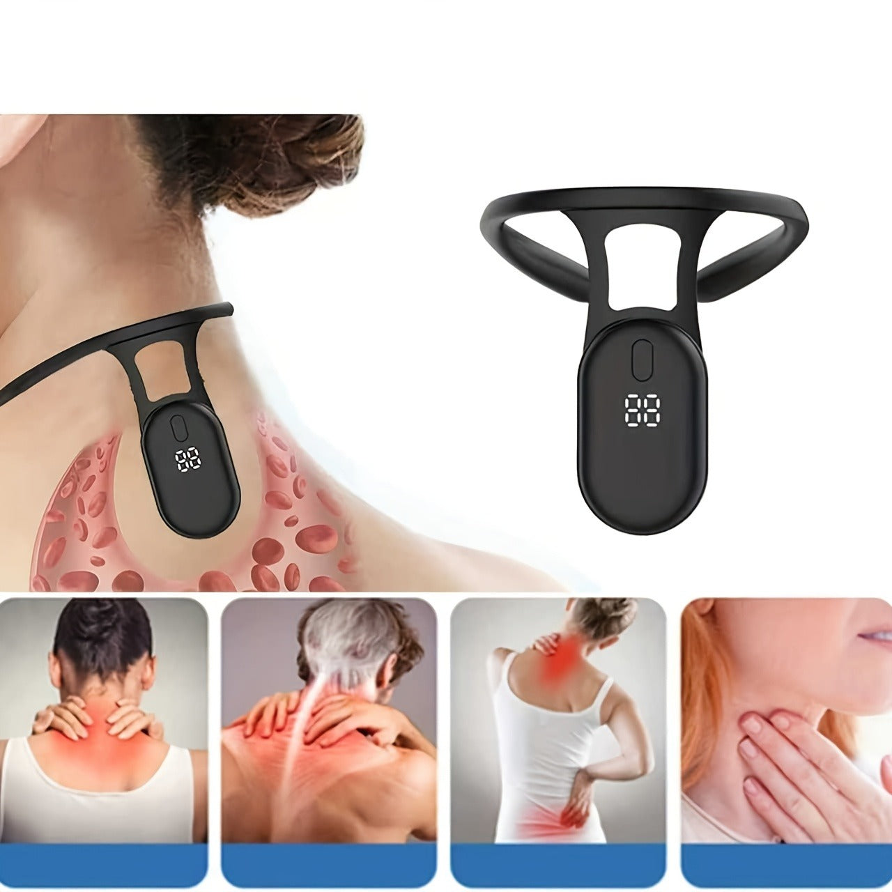 Posture Corrector for Neck & Back Support – Cervical Spine Alignment Reminder Device for Office Workers, Desk Jobs & Long Screen Time, Lightweight & Adjustable Posture Shaping Tool