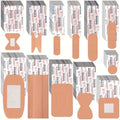 Adhesive Bandages 360pcs Assorted Flexible Fabric – Breathable PE Elastic Cloth Strips for Fingertip & Knuckle Wound Care, First Aid Bandage Set in 8 or 12 Styles