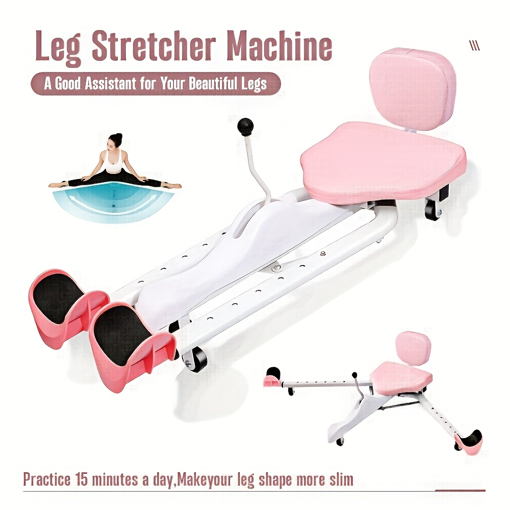 Leg Stretcher Splits Trainer 2-in-1 – 180° Adjustable, 7-Level Foot Support, Backrest & Plank Support, Foldable Ligament Stretcher for Yoga, Dance & Gymnastics