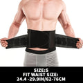 Weightlifting Belt for Men Women - Adjustable Gym Waist Support Belt with Hook-and-Loop Closure, Breathable Polyester Back Brace for Powerlifting, Deadlifts & Fitness Training, S/M/L