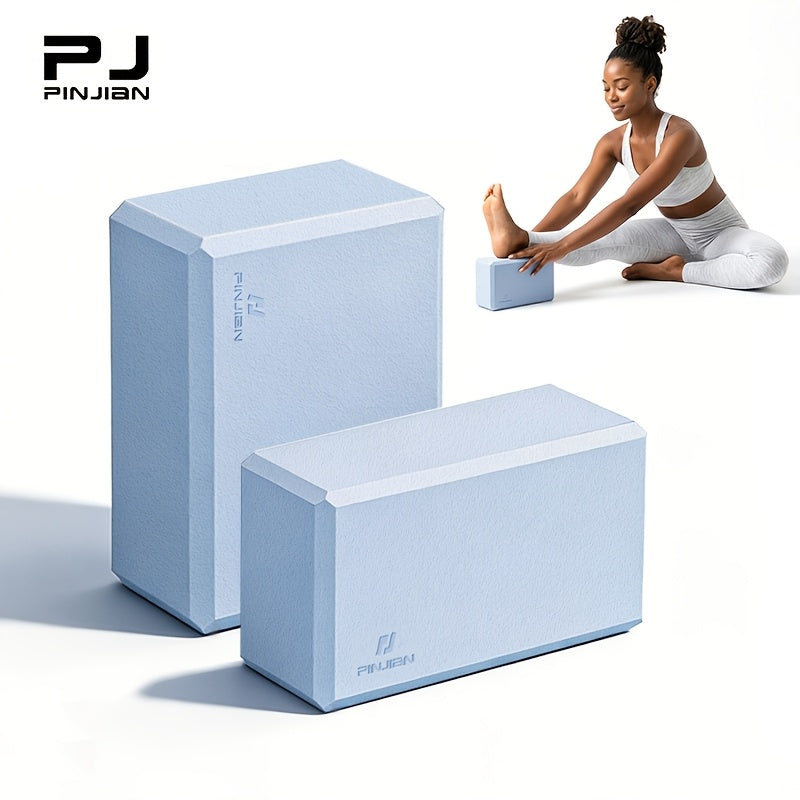 Foam Yoga Mat Set 2-Pack – EVA High-Density Non-Slip Mats for Pilates, Stretching, Meditation & Home Fitness Workouts, Lightweight & Portable