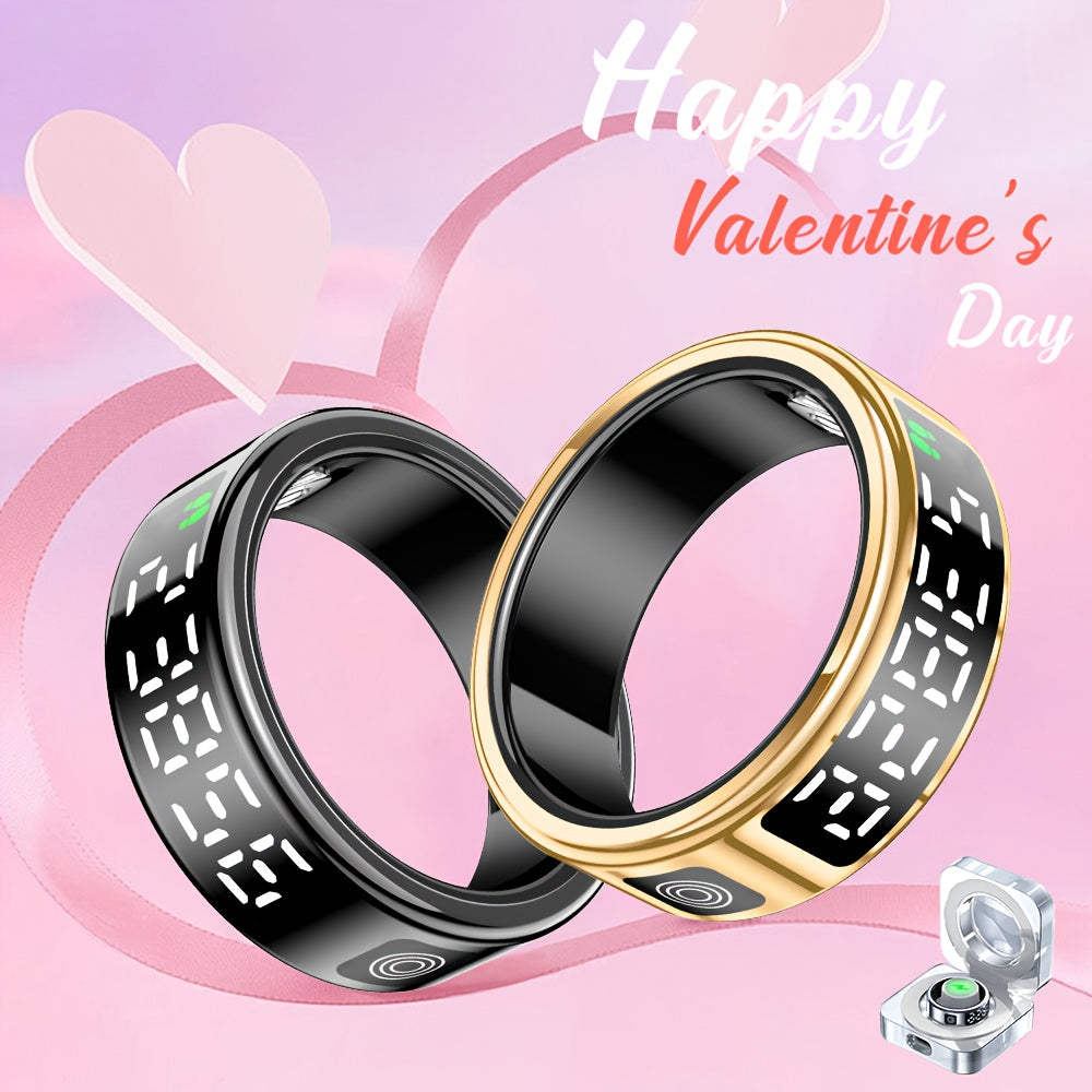 Stainless Steel Smart Ring | Fitness Monitor USB Charging Gift