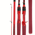 Carbon Fiber Fishing Rod Casting Model – 180cm / 70.86in Medium-Light Medium-Fast Action with EVA Grip Handle – Red & Black Lightweight Outdoor Fishing Rod for Bass, Trout & Freshwater