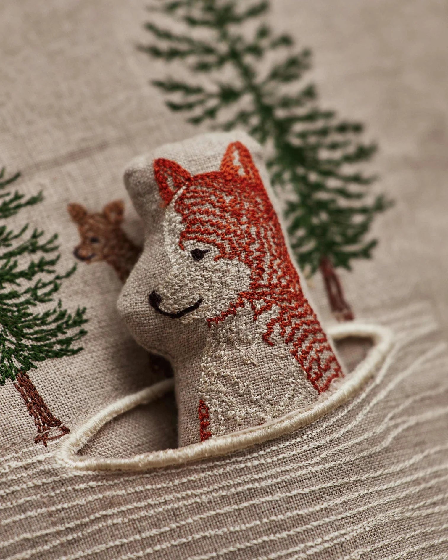 Coral & Tusk Winter Foxes Pocket Pillow