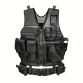 Tactical Fishing Vest with Quick Release – Lightweight Breathable Multi-Pocket Outdoor Vest for Men Camping Hiking Hunting Training – Available in Black Khaki Army Green