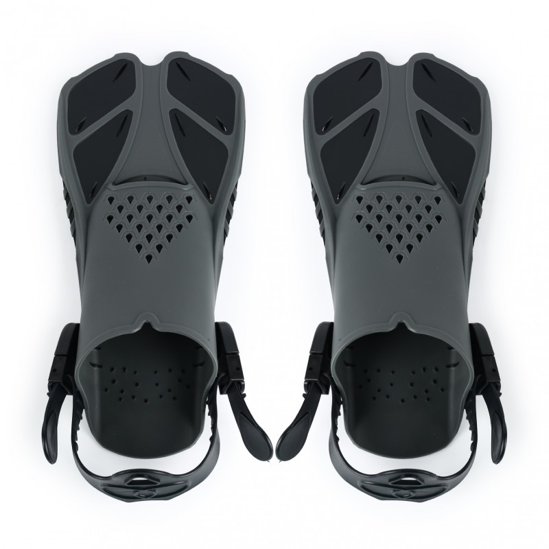 Adjustable Snorkel Diving Fins with Anti-Slip Lace-Up Design – Lightweight PP/TPR Open Heel Fins for Snorkeling Freediving Scuba Diving for Men Women Adults S/M & ML/XL