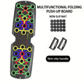 Push Up Board Multifunctional Color-Coded Chest Workout System, Adjustable Home Gym Equipment for Chest, Shoulders, Triceps & Back Strength Training, Lightweight Durable Frame with Resistance Bands & Pull Ropes