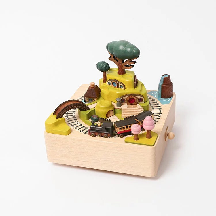 Wooden Train Music Box - Spring