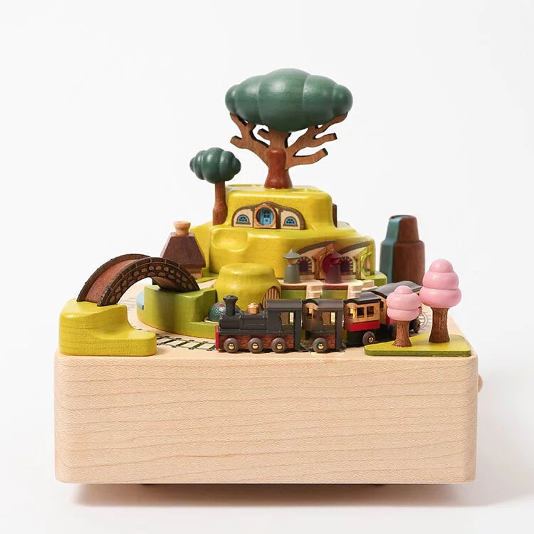 Wooden Train Music Box - Spring