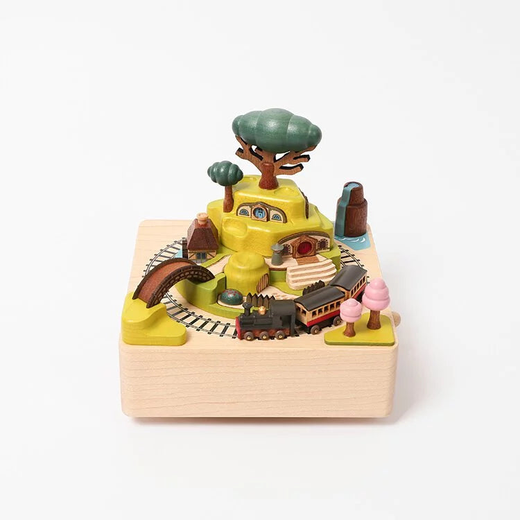 Wooden Train Music Box - Spring