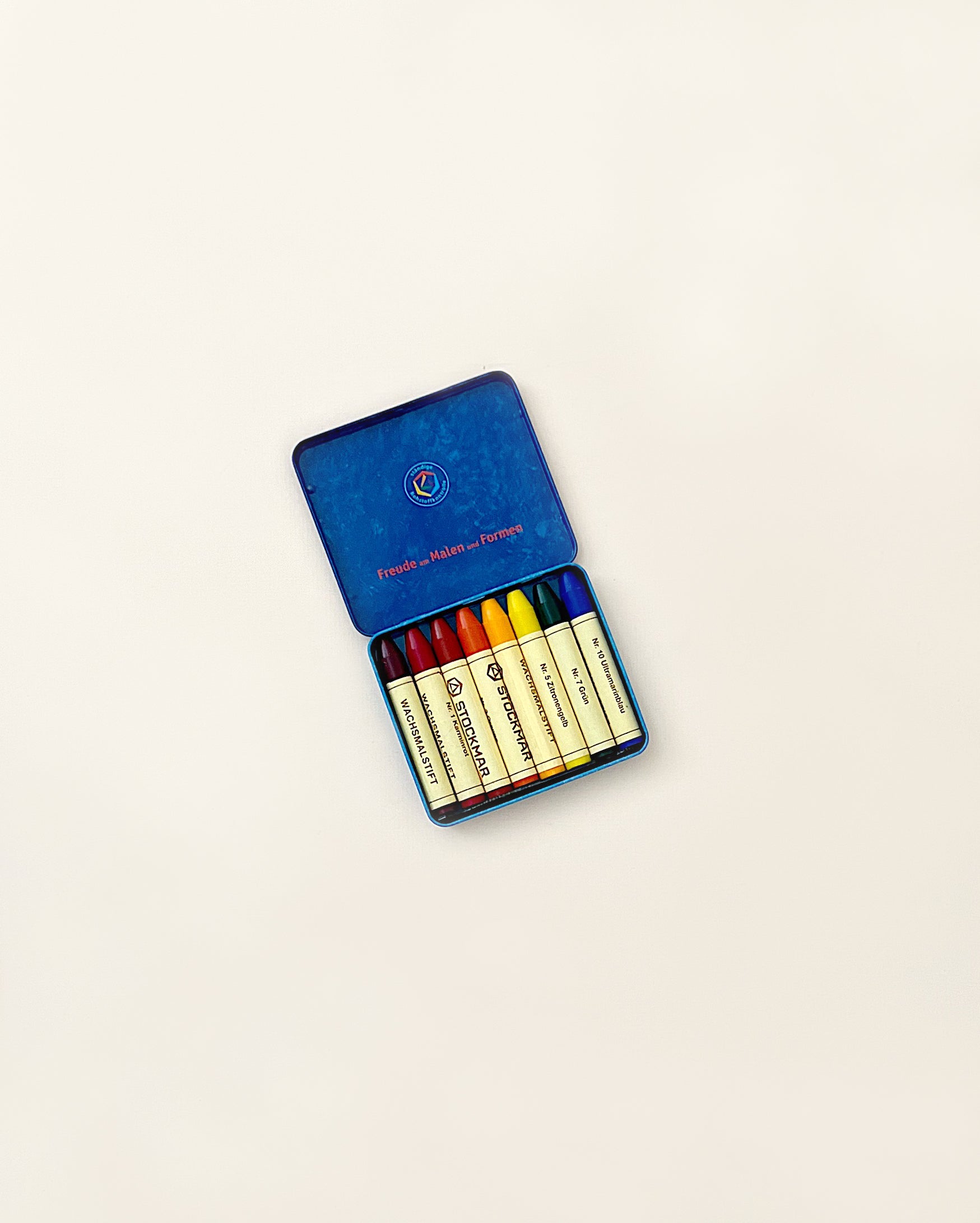 Stockmar Wax Stick Crayons Waldorf Tin Case - 8 Assorted