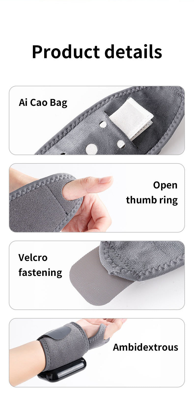 Hand Massager with Heat Vibration Wrist Guard Carpal Tunnel Relief