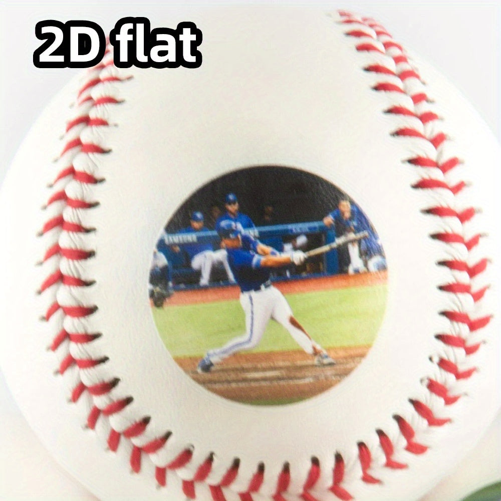 Personalized Baseball Gift with Custom Photo – 9 Inch Printed Baseball for Baseball Fans, Unique Gift for Dad, Coach & Team, Back to School Baseball Present, Special Keepsake for Baseball Enthusiasts