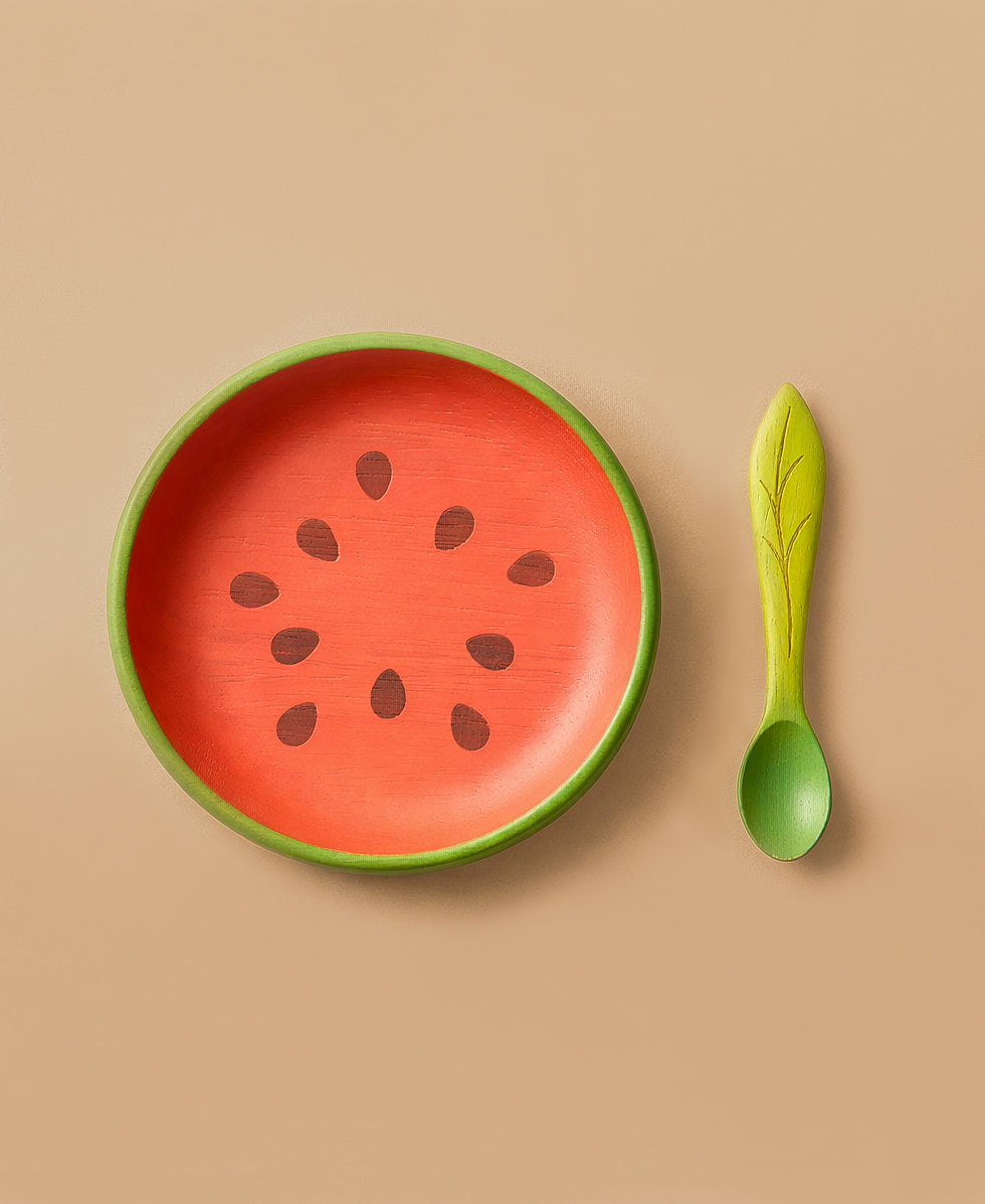 Wally the Watermelon Plate & Spoon Set