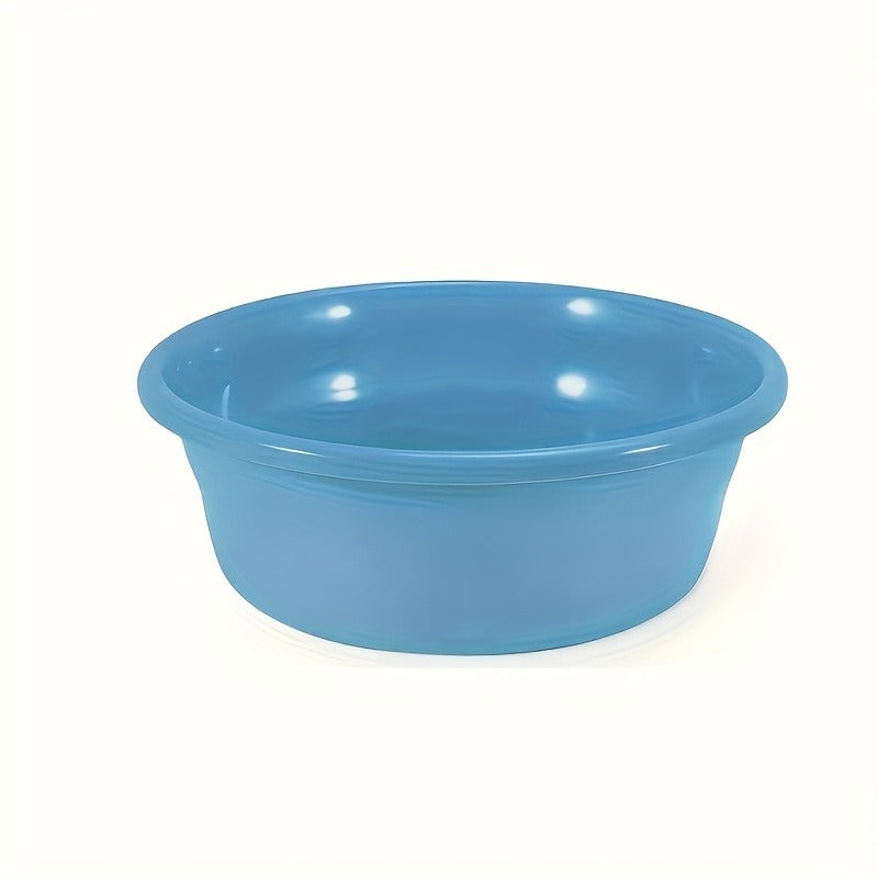 Plastic Wash Basin 12 Quart Stackable Round Tub - Portable Household Washing Bowl for Kitchen, Camping, Face Washing, Fruit & Vegetable Cleaning, Dish Washing & Bottle Rinsing, 4 Colors, Small to Oversized