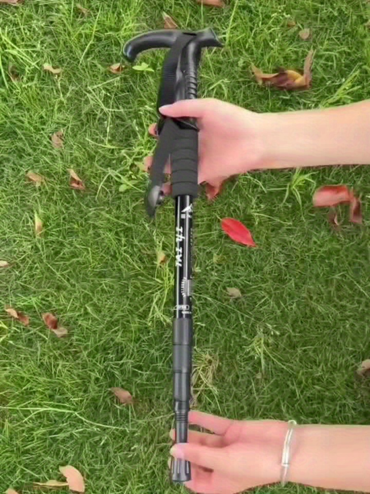 Adjustable Hiking Stick Aluminum Alloy – Lightweight Foldable Walking Pole with Quick Lock for Men & Women | Portable Trekking Cane for Camping & Outdoor