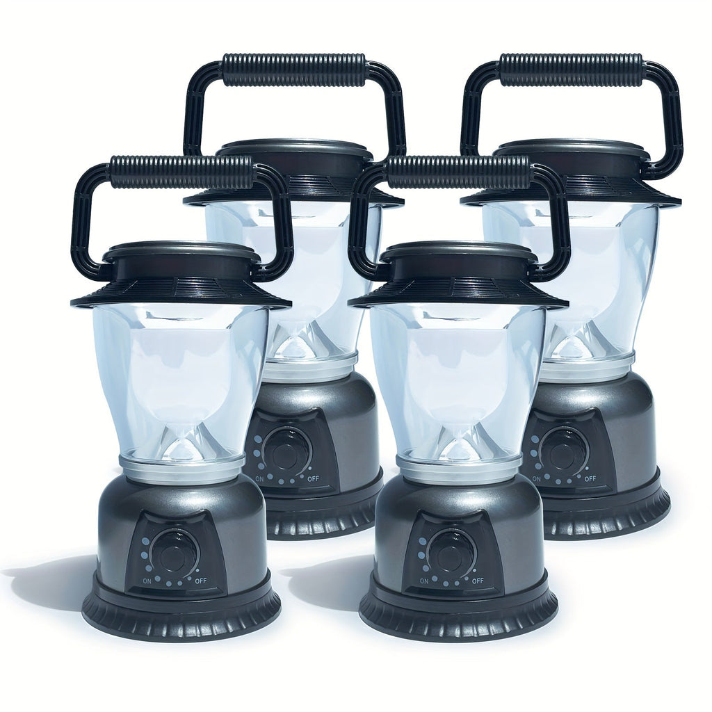 4-Pack COB LED Camping Lantern Dimmable Battery Powered - High Brightness Portable Camp Lights for Hiking, Fishing, Emergency Power Outage & Outdoor Adventures, Adjustable Brightness Tent Lantern Set