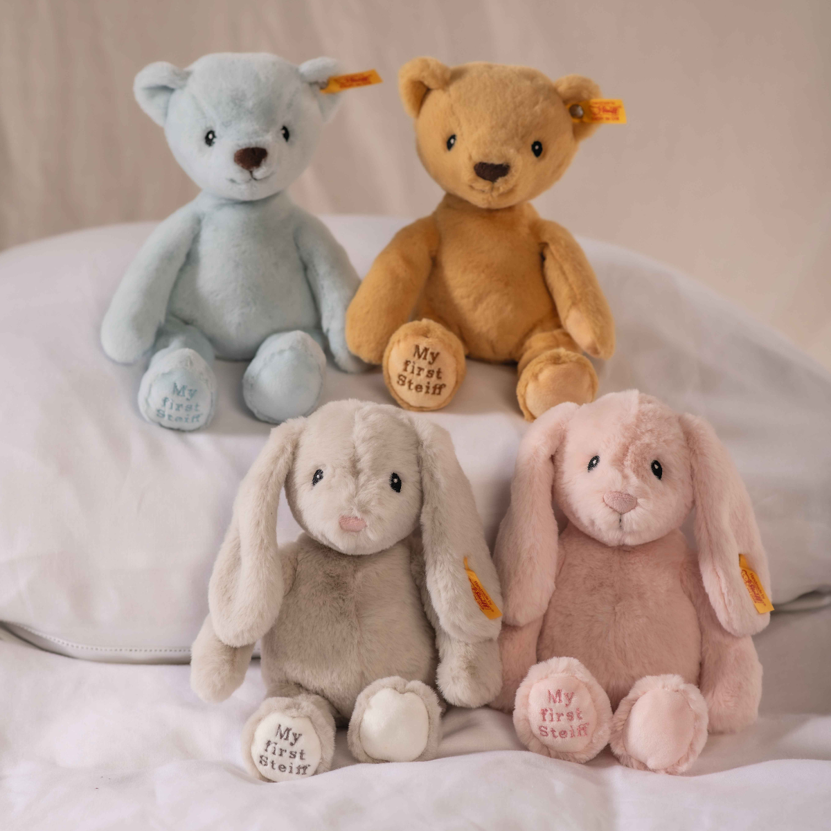 My First Steiff Blue Teddy Bear, 10 Inches