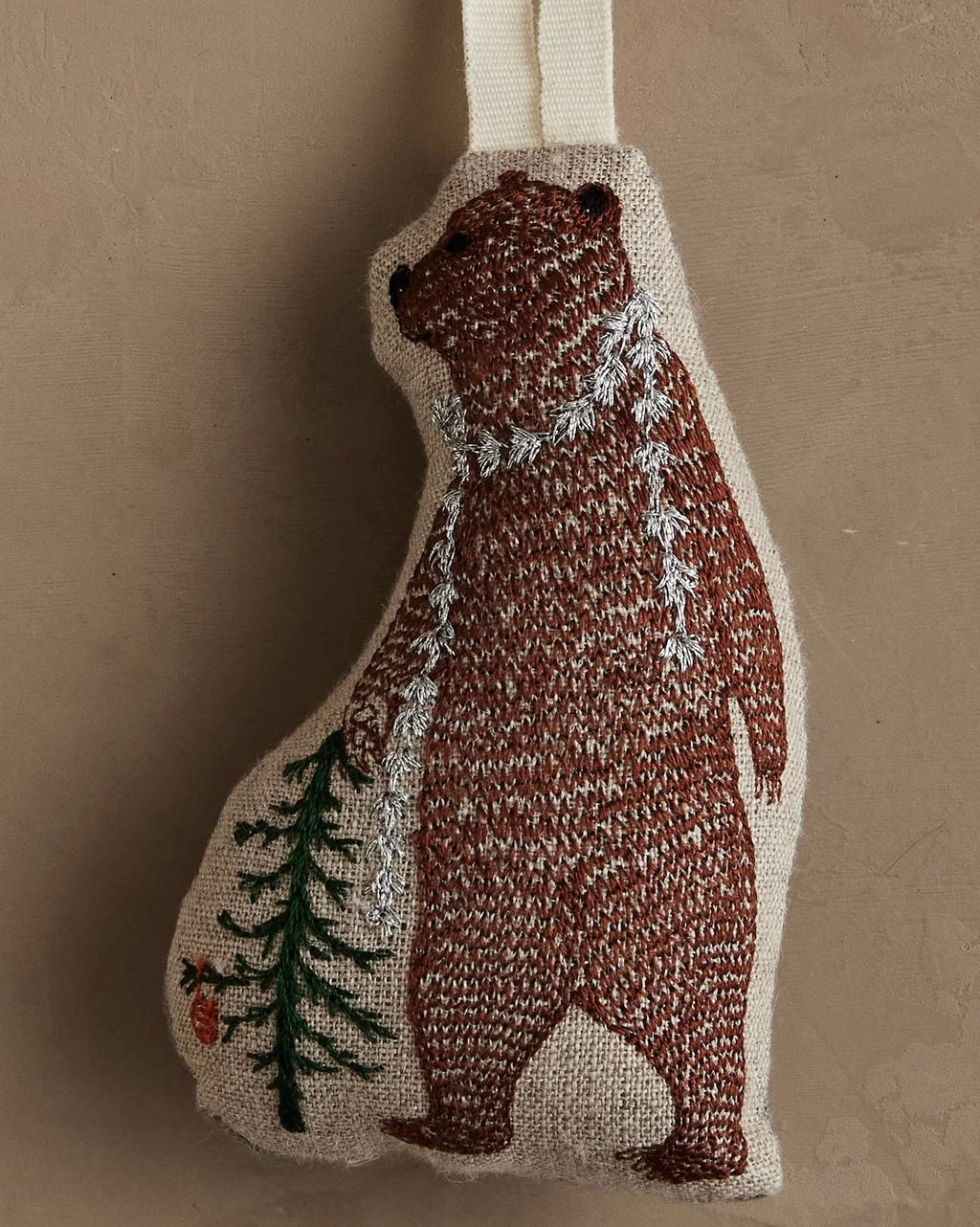 Coral & Tusk Bear with Tinsel Ornament