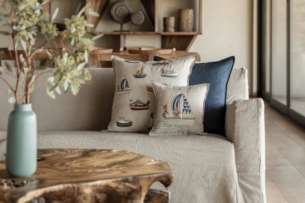 Coral & Tusk Sailing Foxes Pillow