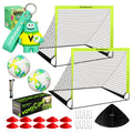 VavaCava Portable Soccer Goals 2-Pack 4'x3' – Pop-Up Net, 2 Balls, Pump & Carry Bag, Indoor Outdoor Backyard