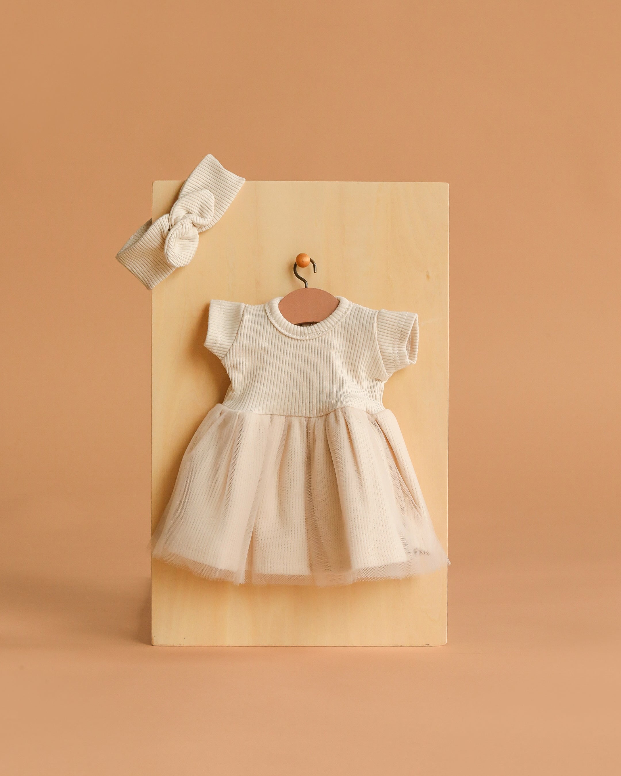 Minikane 11" Doll Clothing | Rosana Short-Sleeved Tutu and Headband - Linen