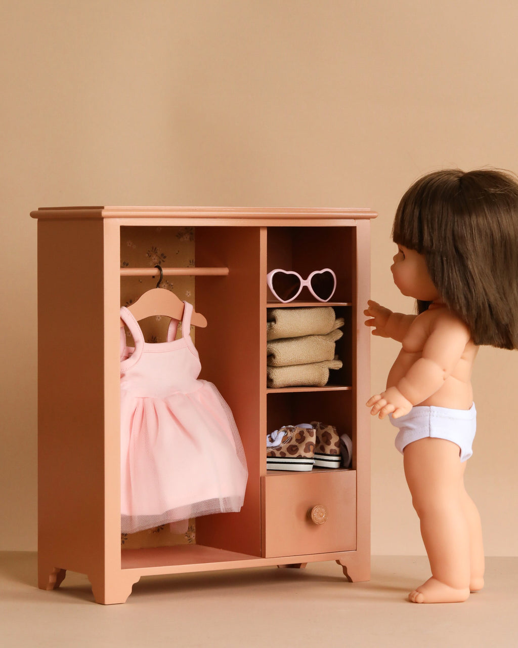 Maileg Wardrobe, Large - Dark Powder (Compatible with Minikane Dolls)