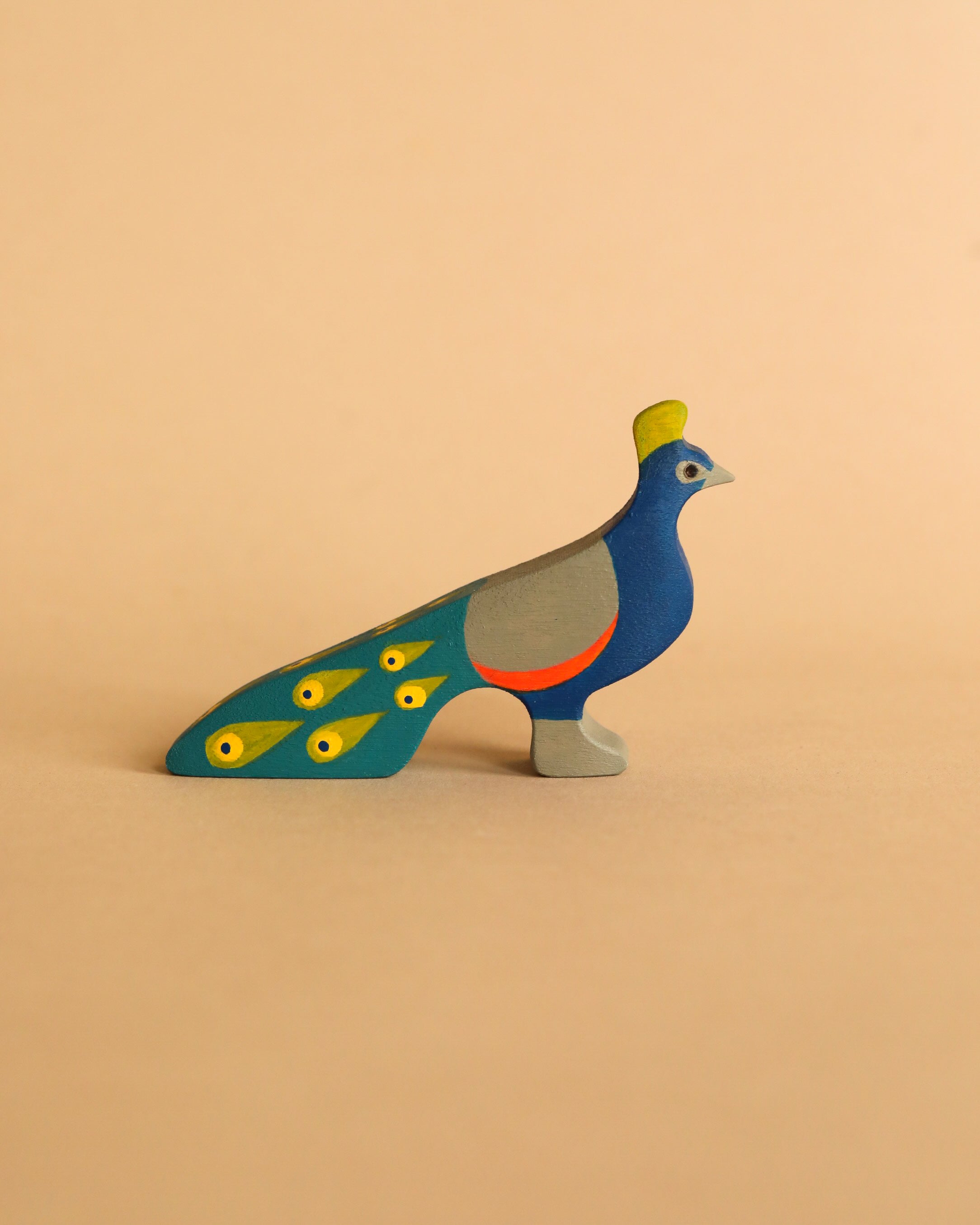 Handmade Wooden Peacock