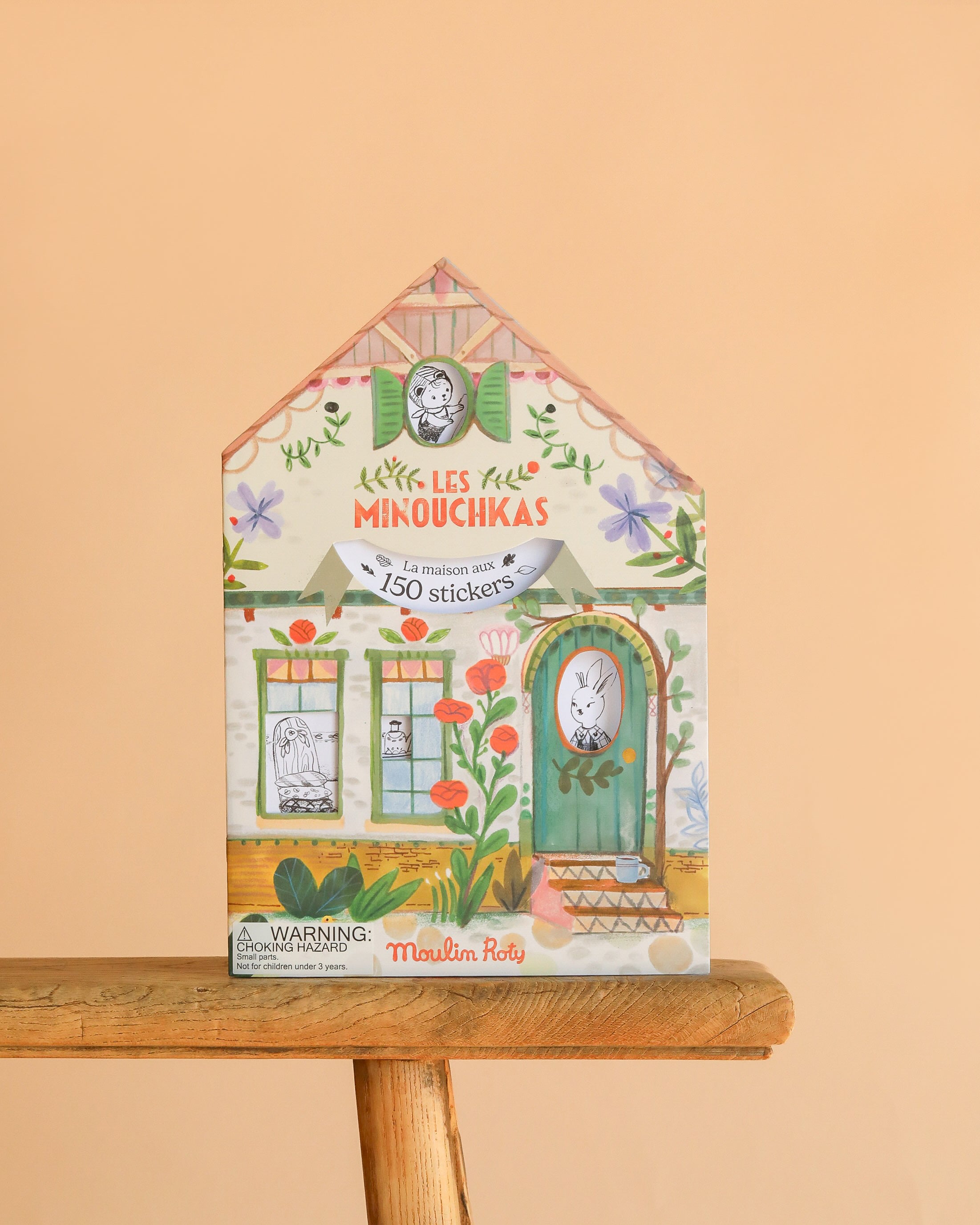Moulin Roty Coloring Book with Stickers - The Minouchkas