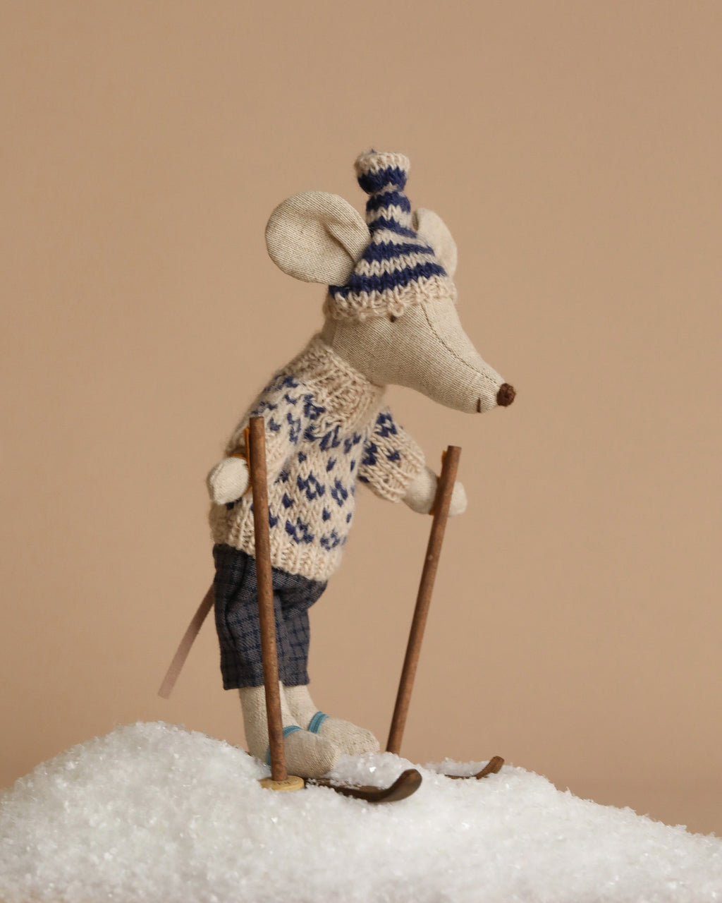 Maileg Winter Ski Mouse Dad - Blue