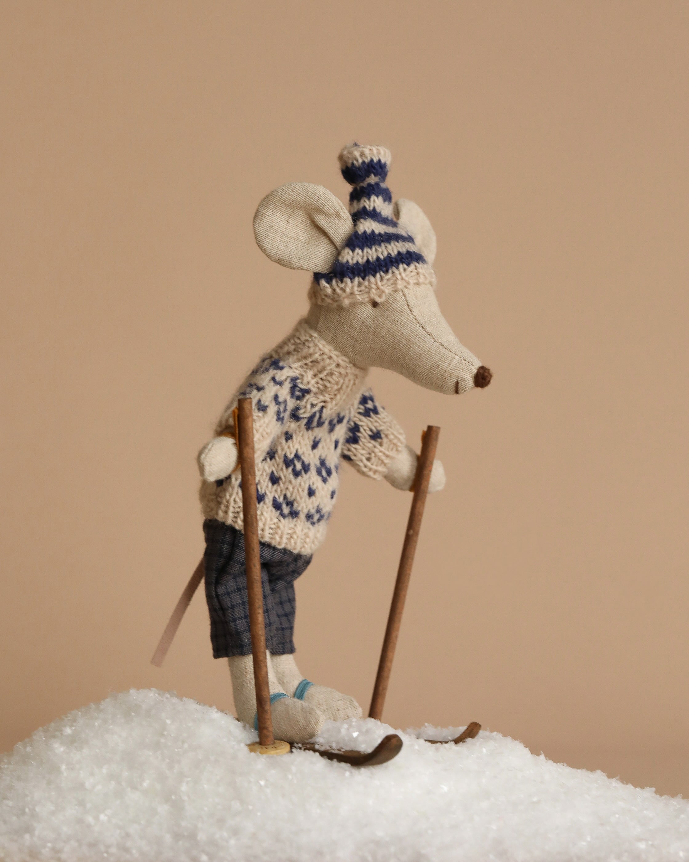 Maileg Winter Ski Mouse Dad - Blue