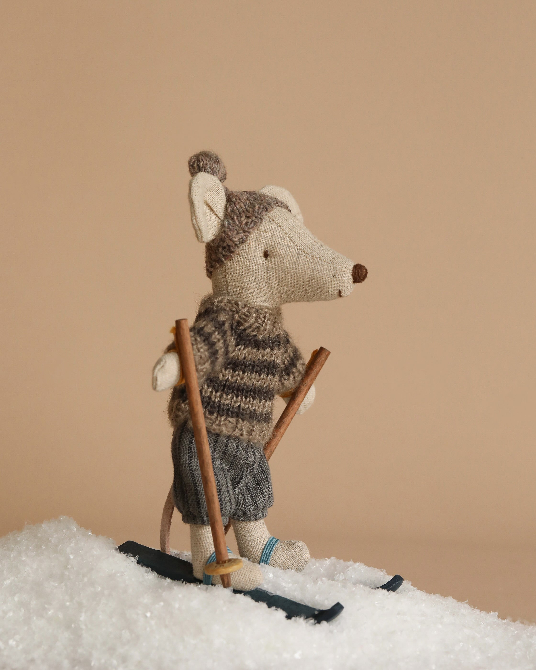 Maileg Winter Ski Mouse Big Brother - Grey