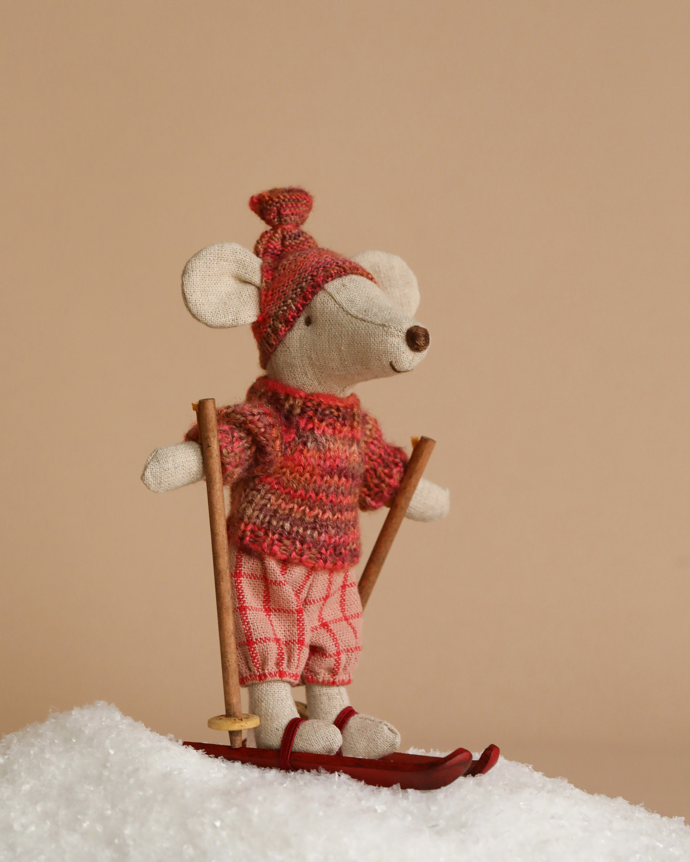 Maileg Winter Ski Mouse Big Sister - Rose