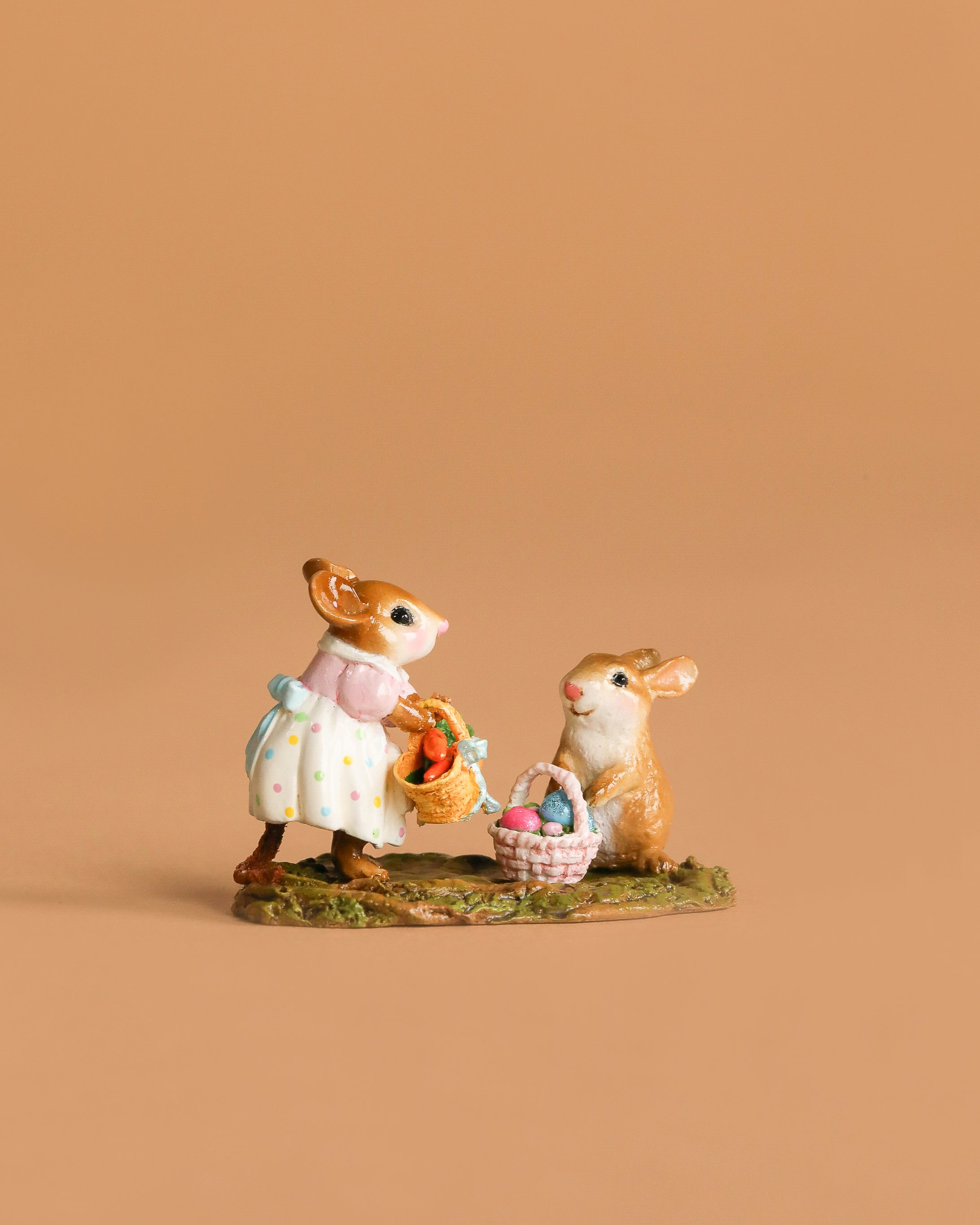 Wee Forest Folk Tiny Collectible - Baskets Full of Easter Joy (Not a Toy)
