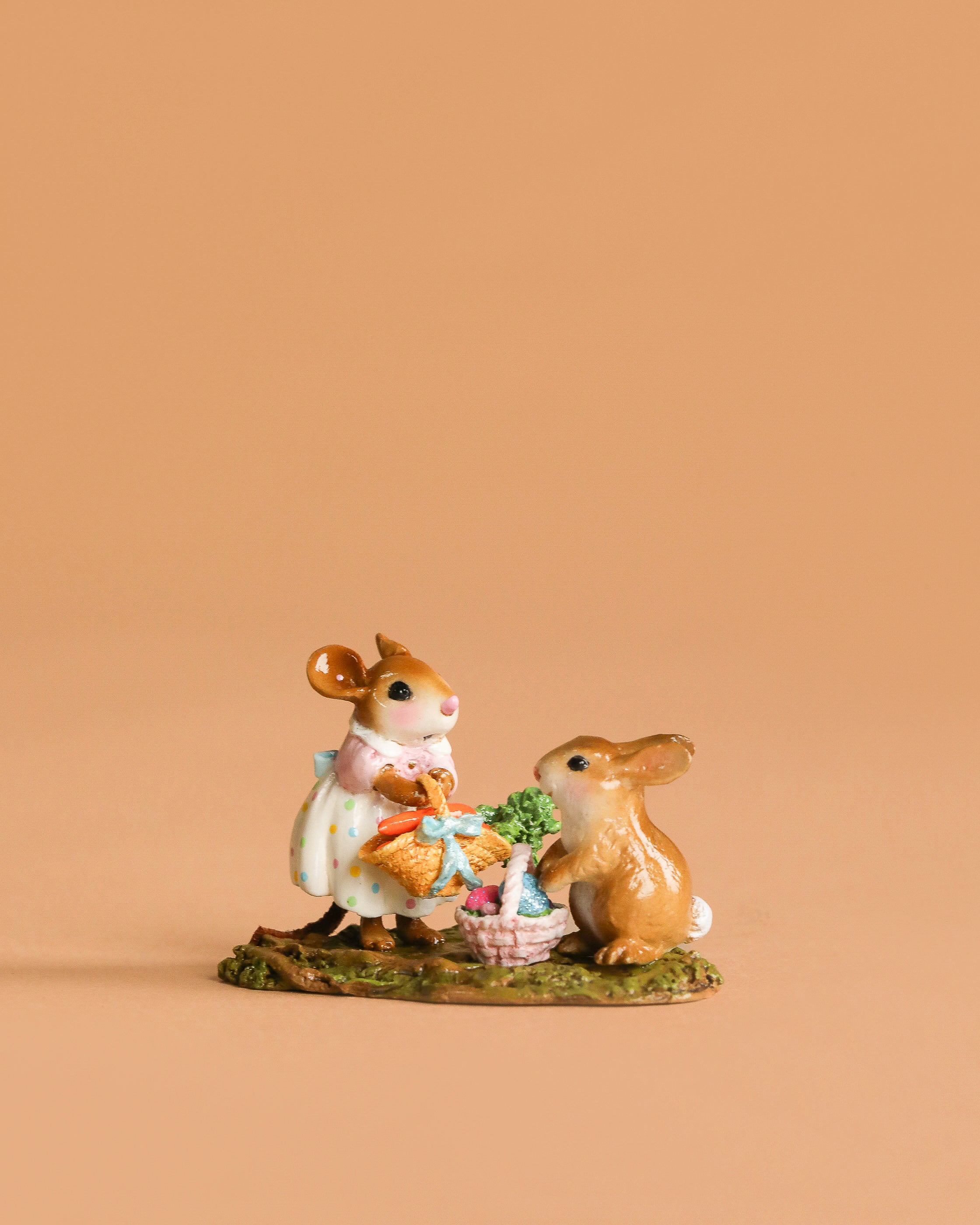 Wee Forest Folk Tiny Collectible - Baskets Full of Easter Joy (Not a Toy)
