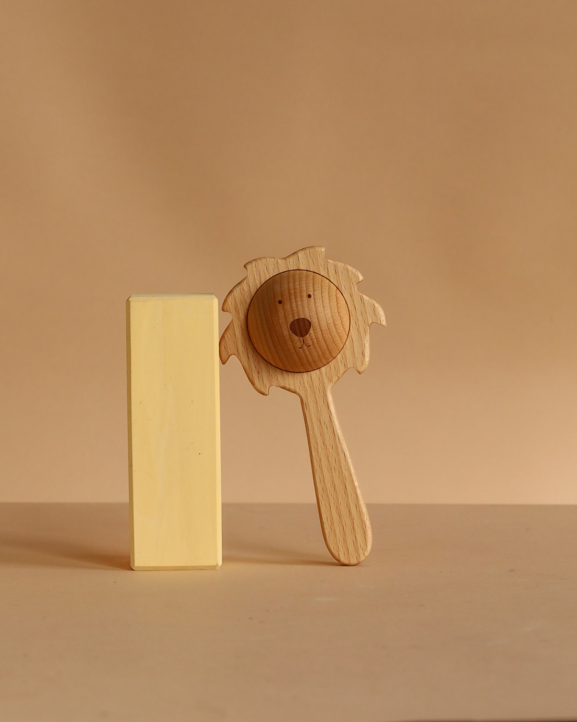 Sabo Concept Lion Rattle - Natural