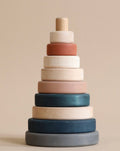 Sabo Concept Wooden Pyramid Stacker - Terracotta
