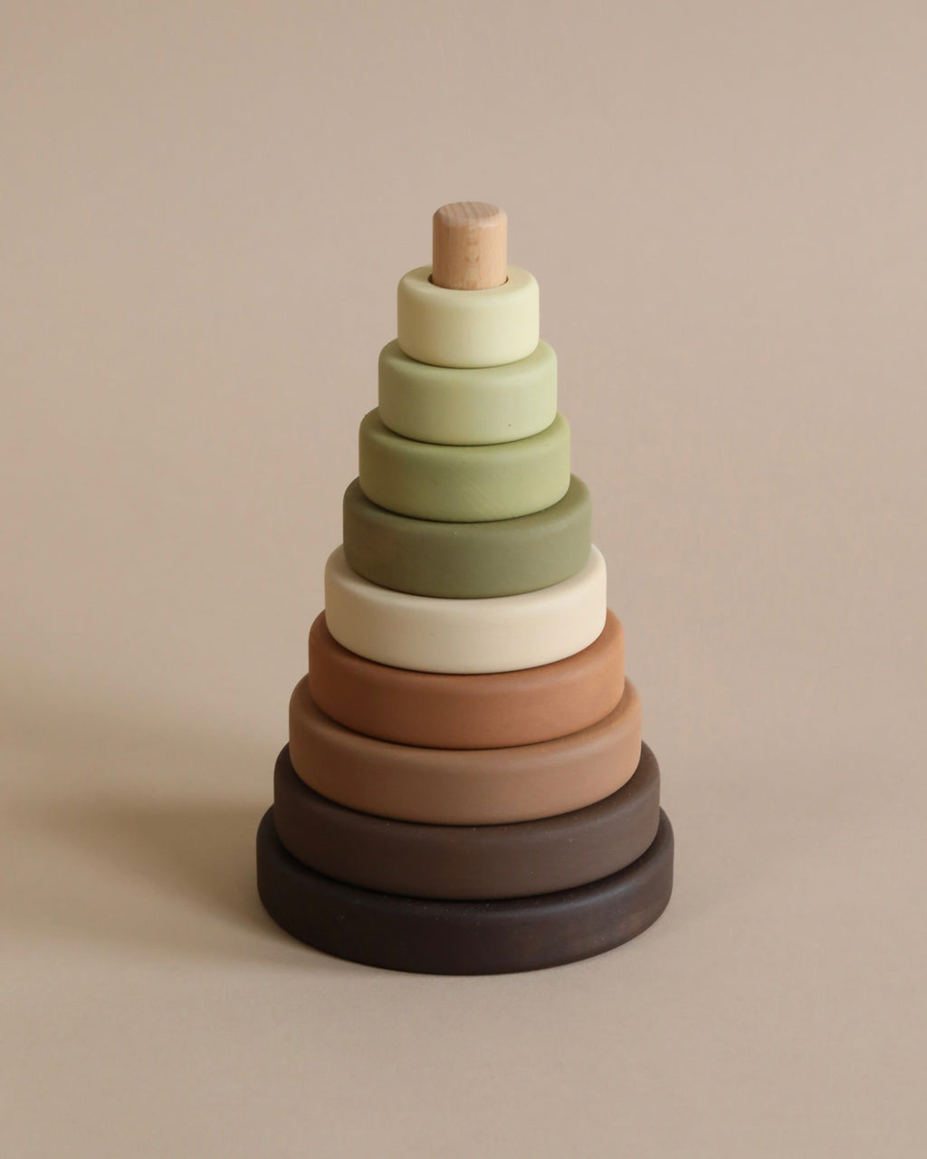 Sabo Concept Wooden Pyramid Stacker - Olive