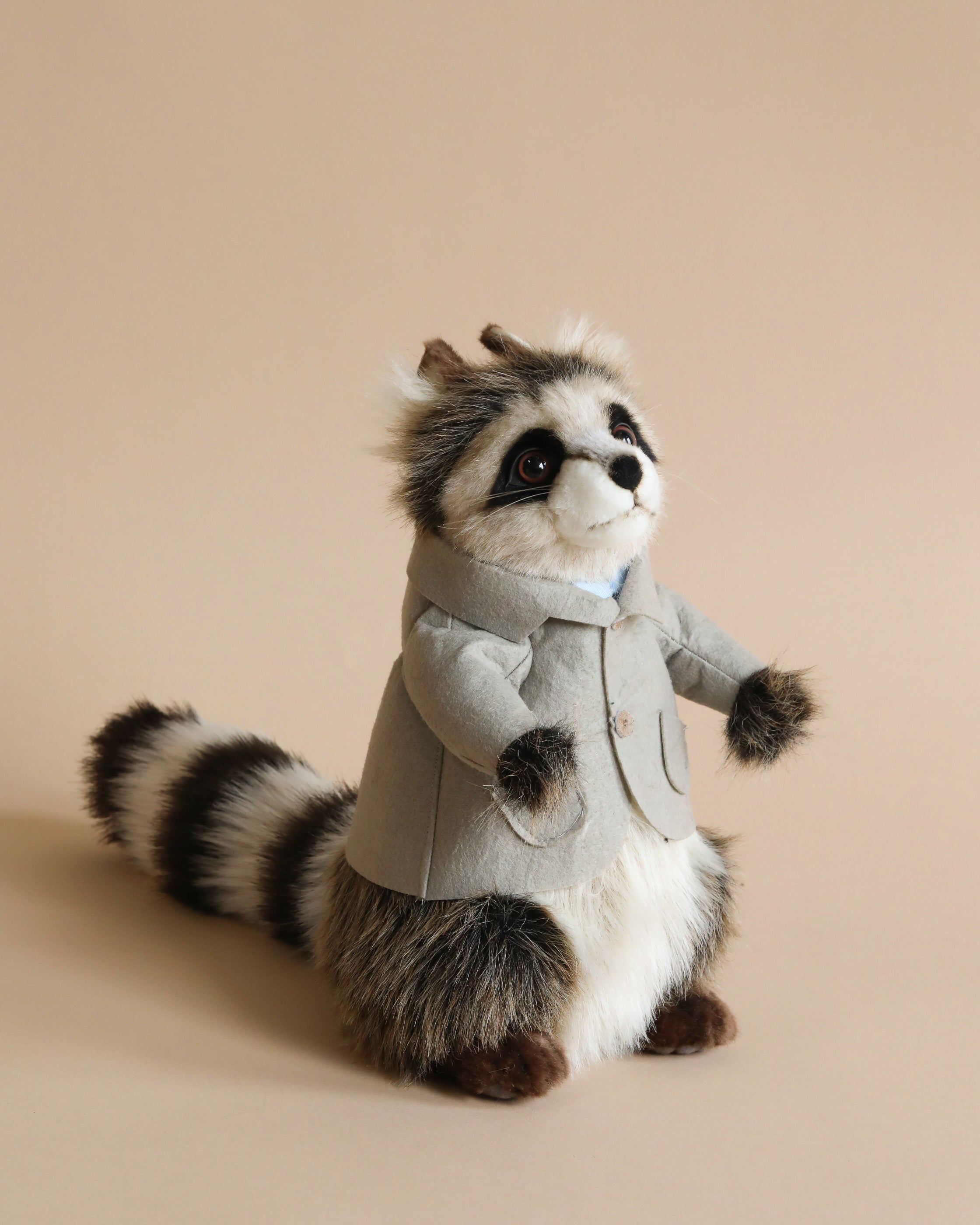 Papa Raccoon With Jacket Stuffed Animal