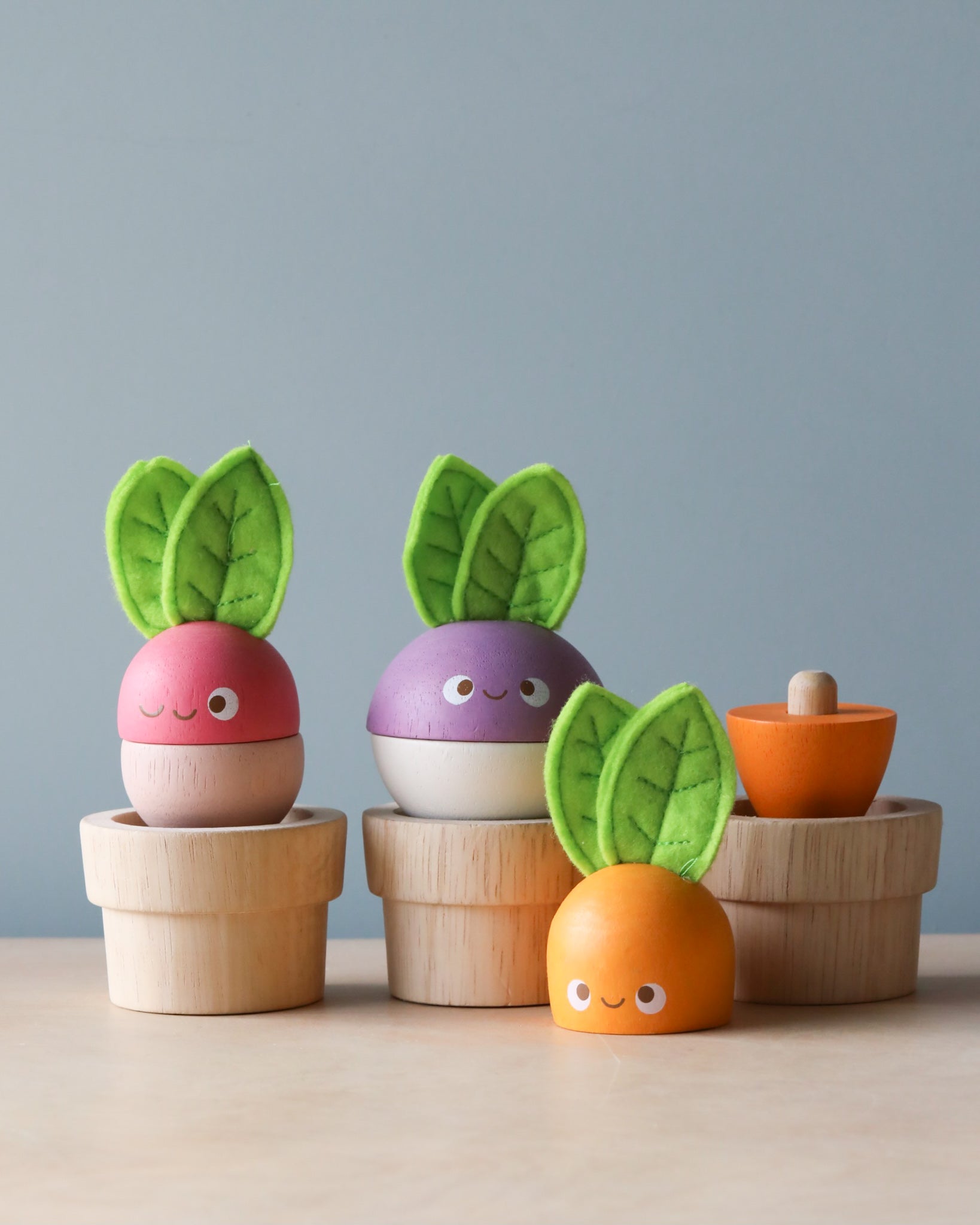 Stacking Wooden Veggies