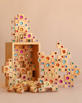 Bauspiel Colored Stair Blocks - 40 Piece