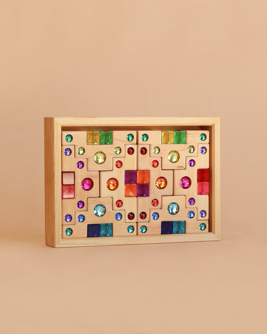 Bauspiel Colored Staircase with Luminous Blocks - 32 Piece