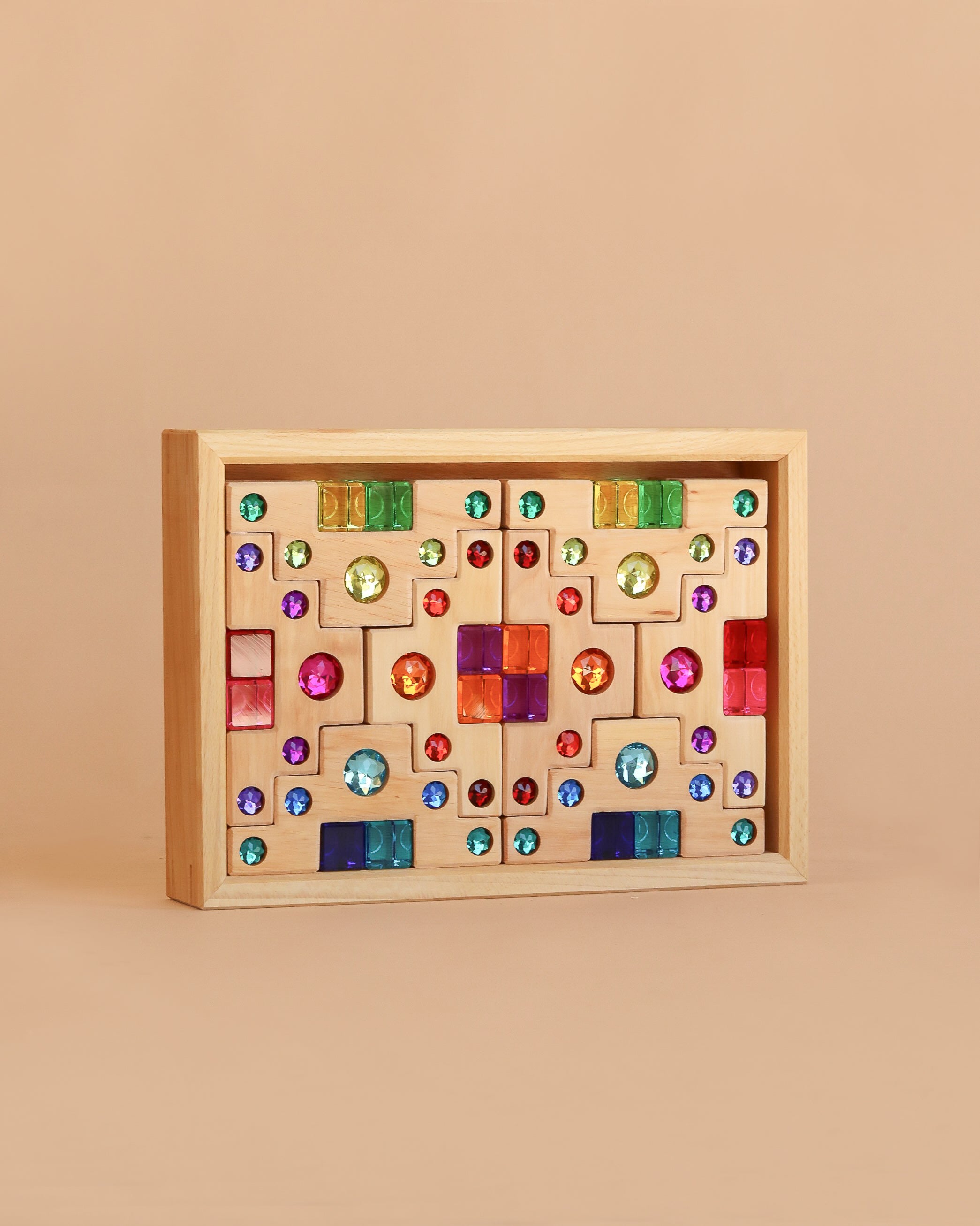 Bauspiel Colored Staircase with Luminous Blocks - 32 Piece