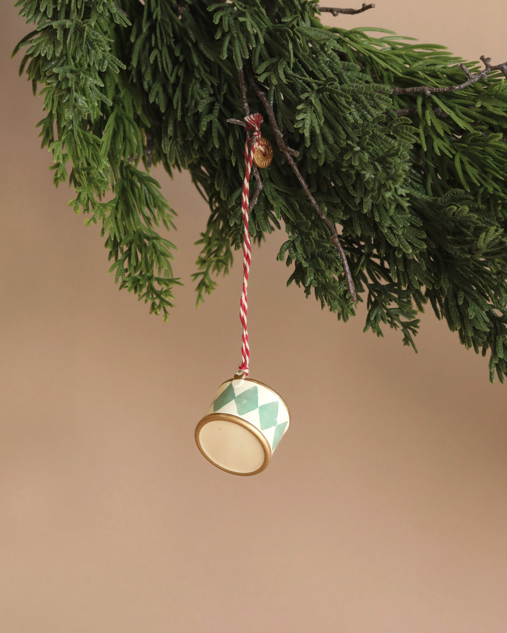 Maileg Metal Ornament - Small Drum, Mint
