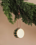 Maileg Metal Ornament - Large Drum, Dark Green