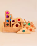 Bauspiel Fairytale Window Gem Block Set In A Tray (12 pieces) - ships in approximately 1-2 weeks