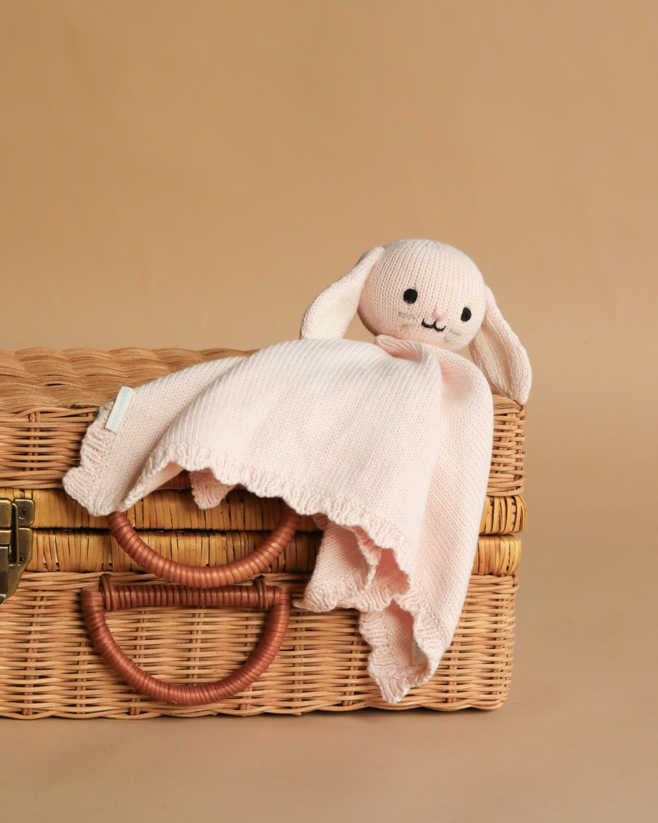 Cuddle + Kind Organic Cotton Baby Bunny Lovey (Blush)