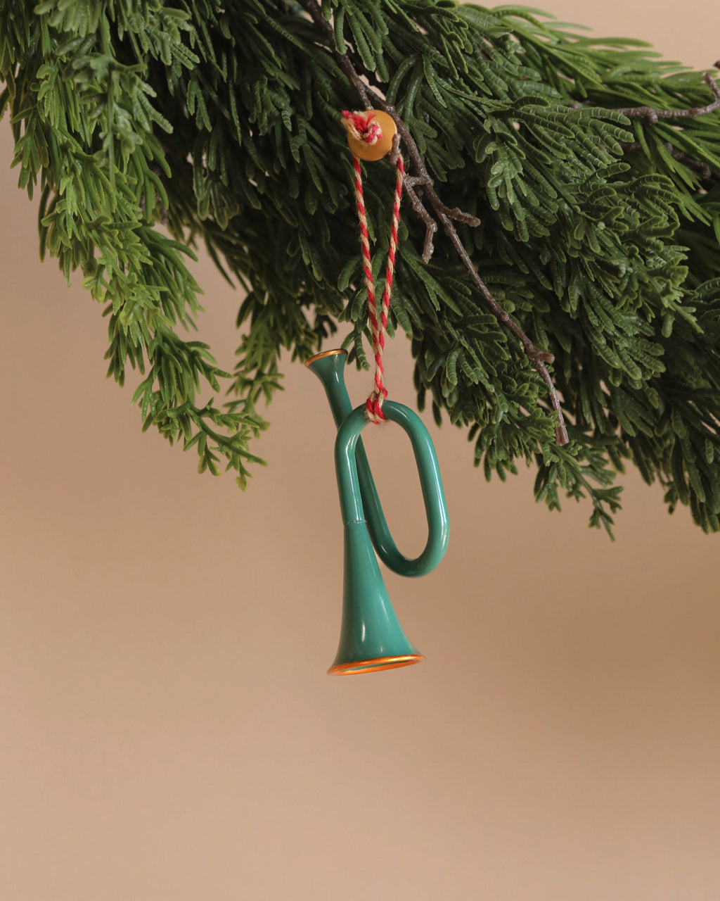 Maileg Metal Ornament - Trumpet, Dark Green